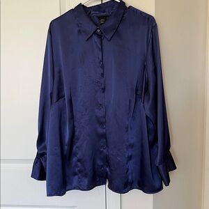 Lane Bryant Navy Blue Blouse